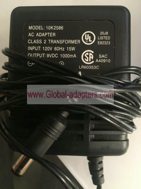 NEW 9VDC 1A Mattel Toy Transformer 10K2586 Power Supply AC Adapter - Click Image to Close